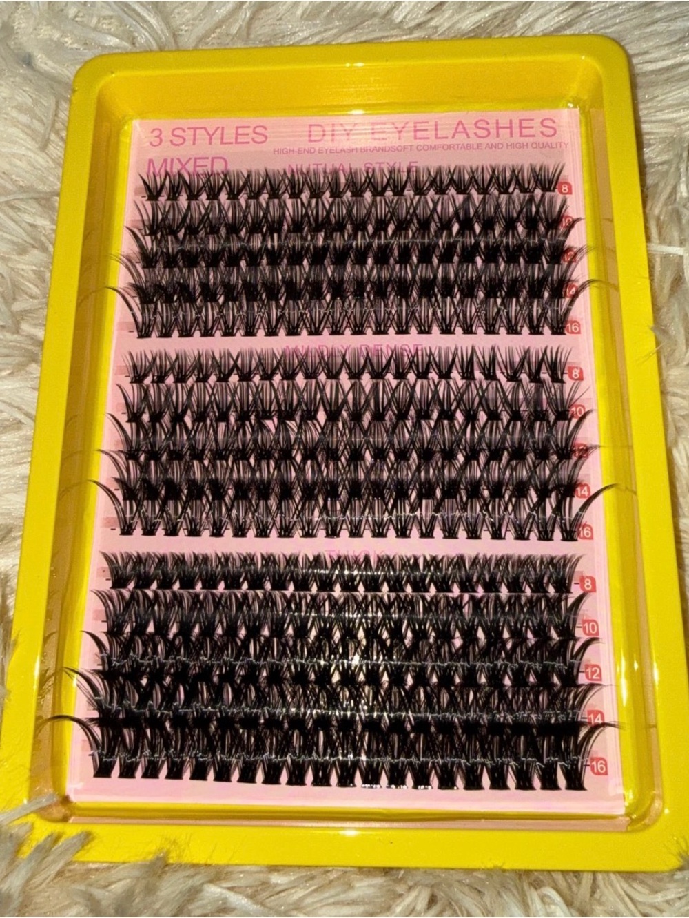 DIY Mixed Cluster False Eyelashes - Black